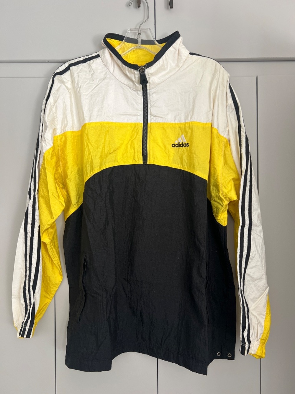 Vintage ADIDAS 1/2 Zip Colorblock Lightweight Pullover Windbreaker Jacket M